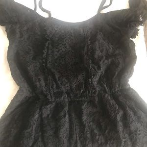 Crochet knit romper